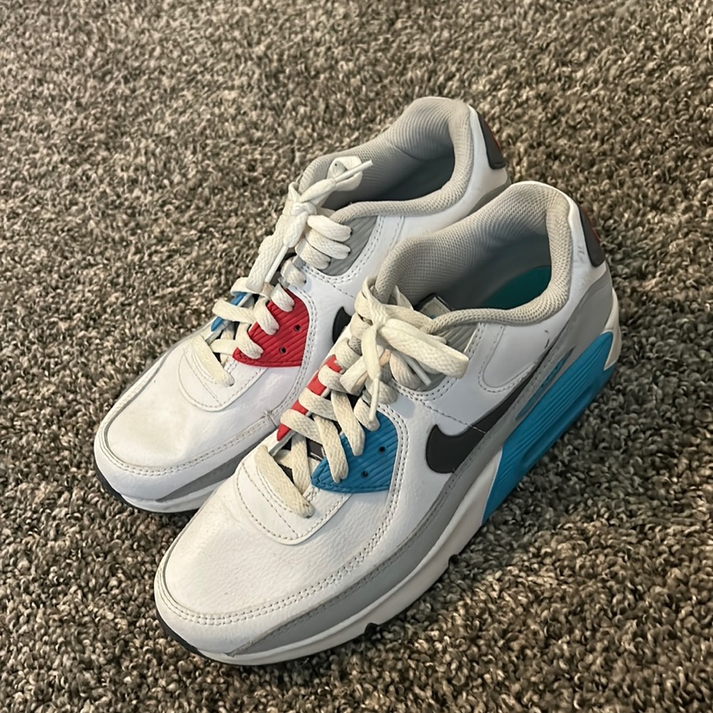 Red and blue air maxes